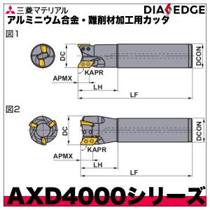 画像2: アルミニウム合金・難削材加工用カッタ　多機能用AXD4000シリーズ　三菱マテリアル
