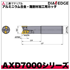 画像2: アルミニウム合金・難削材加工用カッタ　多機能用AXD7000シリーズ　三菱マテリアル