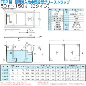 画像2: PP式FRP製側溝流入地中埋設型グリーストラップ（P-B型）プレパイ工業