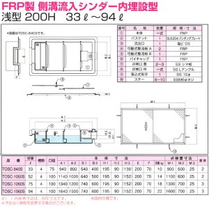 画像2: プレパイ工業「FRP製側溝流入シンダー内埋設型 標準型 鋼板製防錆塗装蓋付」浅型グリーストラップ