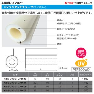 画像1: KISS-UVCUT-ZPOI13-SB　UVワンタッチチューブ　塩ビ管VP-13　鋼管3／8B・10A用　1本