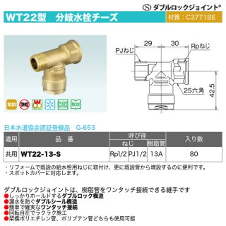 ダブルロックジョイントWT1型「異径チーズソケット」オンダ製作所