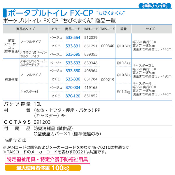 安寿「FX-CPちびくまくん」標準便座 アロン化成 - 配管スーパー.com