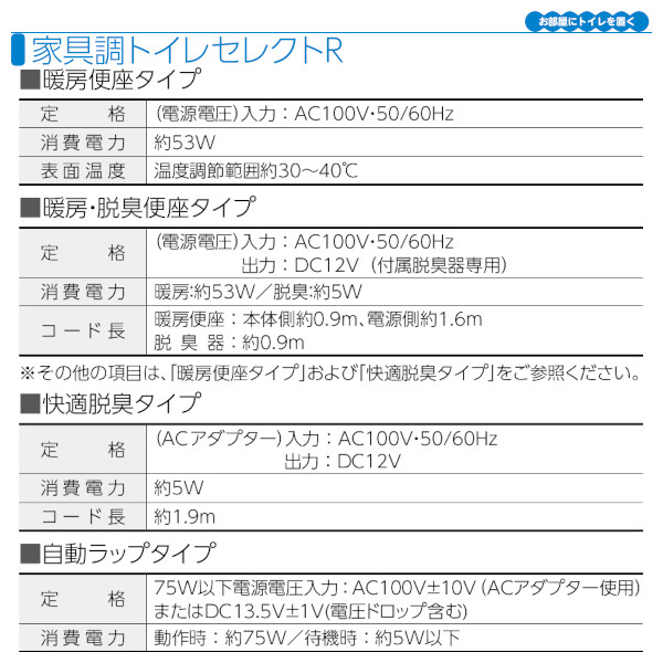 安寿 家具調トイレセレクトＲ「自動ラップはねあげ」