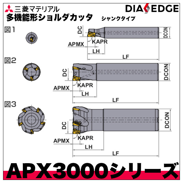 人気の 三菱 多機能深切込み用 APX3000 シャンクタイプエンドミル 長刃形 APX3KR2004SN20S028A 1780701  送料別途見積り 法人 事業所限定 掲外取寄