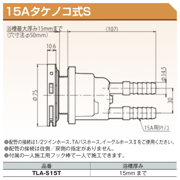 循環アダプター 15Aタケノコ式S 東洋アルチタイト産業